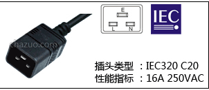 IEC320 C20 16A插头